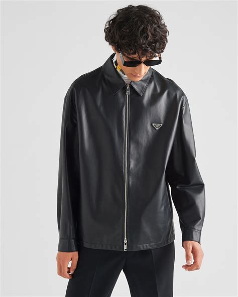 2006 prada leather blouson|Nappa leather blouson jacket .